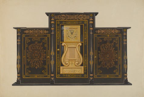 Clock - Lyre Type, c. 1937.