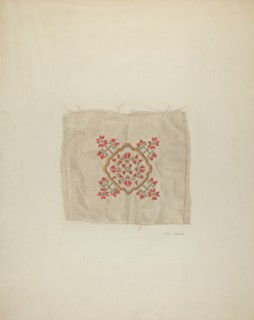 Embroidery Detail, c. 1940.
