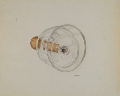 Glass Butter Mold, c. 1938.