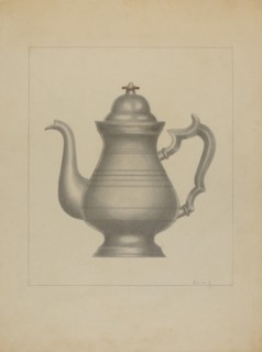 Pewter Coffee Pot, c. 1936.