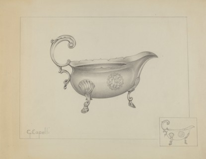 Silver Sauce Boat, c. 1936.