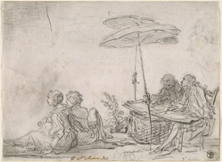 Draftsmen Outdoors, c. 1760.