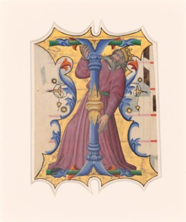 Initial I with David, 1430s.