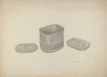 Pewter Tobacco Jar, c. 1941.