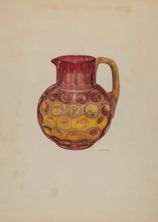 Pitcher (Amberina), c. 1941.