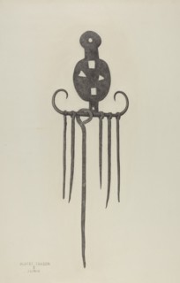 Skewers and Holder, c. 1940.
