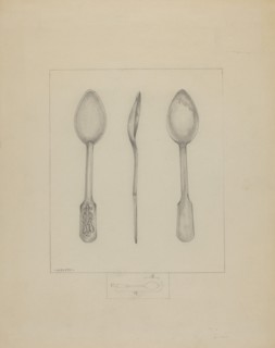 Small Pewter Spoon, c. 1936.
