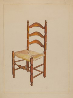 Straw Bottom Chair, c. 1936.