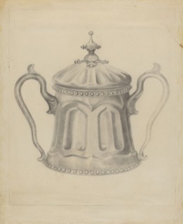Pewter Sugar Bowl, 1935/1942.