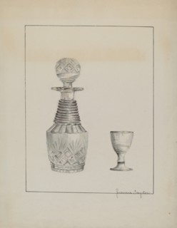 Decanter and Glass, 1935/1942.