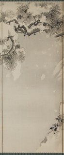 Eagle on a snowy pine, c.1850.