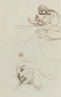 Figure Studies [verso], 1780s.
