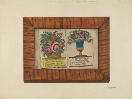 Zoar Fractur Drawing, c. 1937.