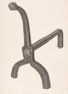 Andiron (one of pair), c. 1939.