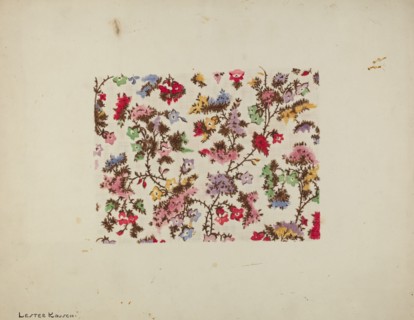 Flowered Challis Gown, c. 1940.