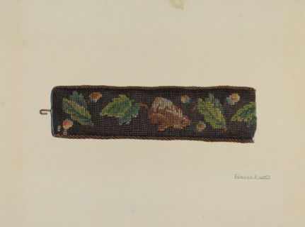 Needlepoint Bell Pull, c. 1941.
