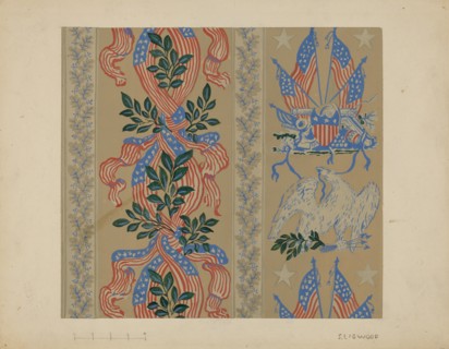 Wall Paper and Border, c. 1937.