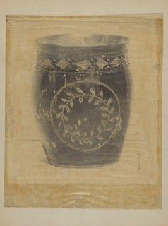 Enameled Pewter Beaker, c. 1937.
