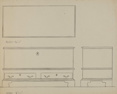 Pa. German Dower Chest, c. 1936.