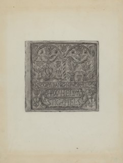 Pa. German Stove Plate, c. 1936.