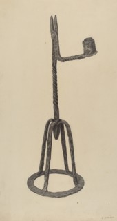 Rush and Candle Holder, c. 1939.