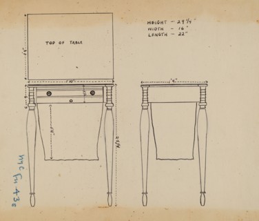 Sewing and Work Table, 1935/1942.