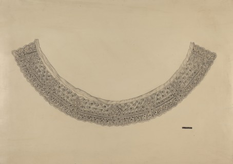 Embroidered Linen Collar, c. 1937.
