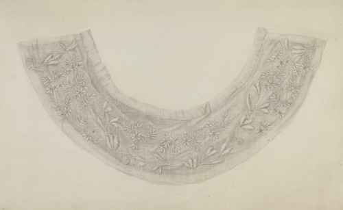 Embroidered Linen Collar, c. 1938.