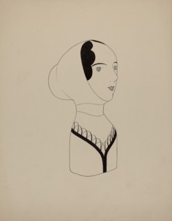 Hat Mannequin and Bonnet, c. 1937.