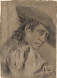 A Young Man in a Broad Hat, c. 1745.