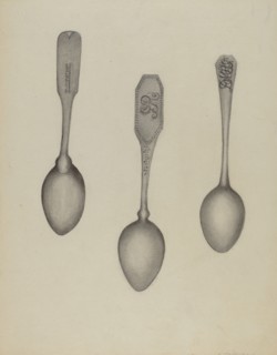 Silver Fiddle Head Spoon, 1935/1942.