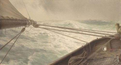 Stern of the Alda, rough seas, 1905.