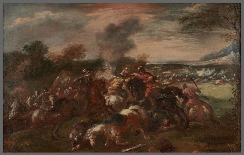 Bataille. Battle scene, 17th century.