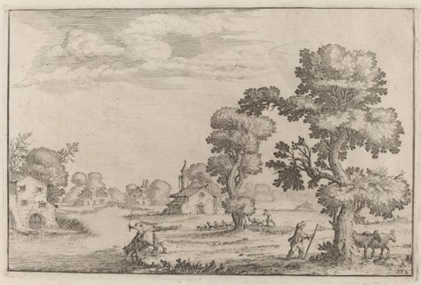 Lakeside Village with Herdsmen, 1638.