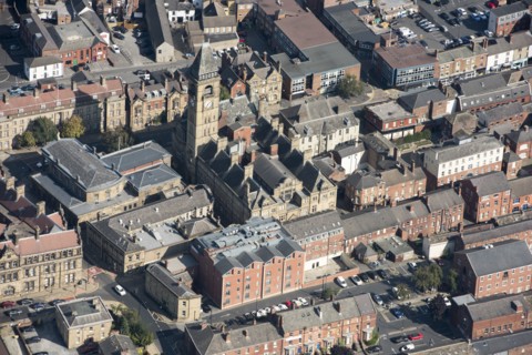 Wakefield Town Hall, Wakefield, 2020.