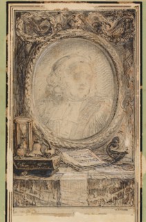 Allegorical Frame with a Bat, c. 1769.