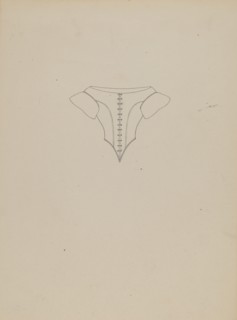 Evening Bodice, Line Drawing, c. 1937.