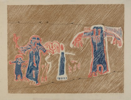 Petroglyph - Human Figures, 1935/1942.