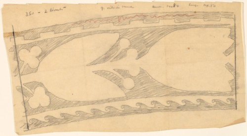 Tracing of a Border Design, 1890/1897.