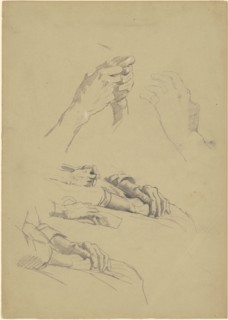 Studies of Hands [recto], c. 1870-1890.