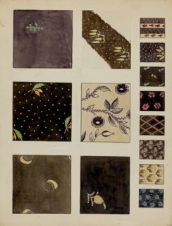 Textiles from Patchwork Quilt, c. 1936.