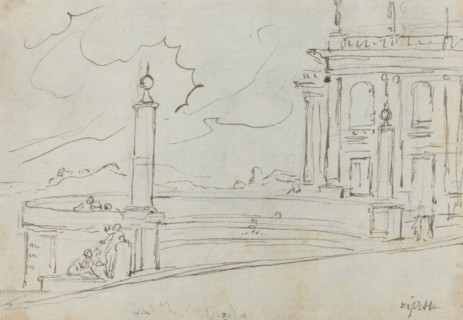 The Ripetta in Rome [verso], 1752/1756.
