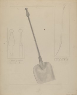 Wrought Iron Fireplace Shovel, c. 1936.