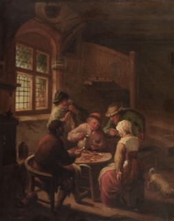 Cabaret scene, after Adriaen van Ostade.