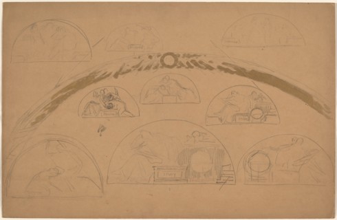 Studies for Lunettes [recto], 1890/1897.