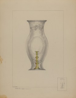 Hurricane Shade and Candlestick, c. 1937.