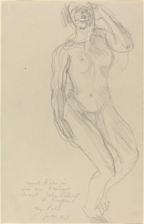 Seated Female Nude Looking Forward, 1908.