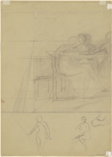 Studies of Figures [verso], c. 1870-1890.