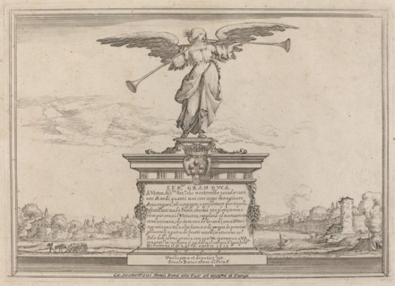 Dedication Page with Statue of Fama, 1638.
