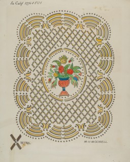 Design on Door of Seth Thomas Clock, 1936.